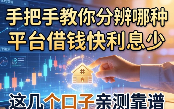 手把手教你分辨哪种平台借钱快利息少，这几个口子亲测靠谱