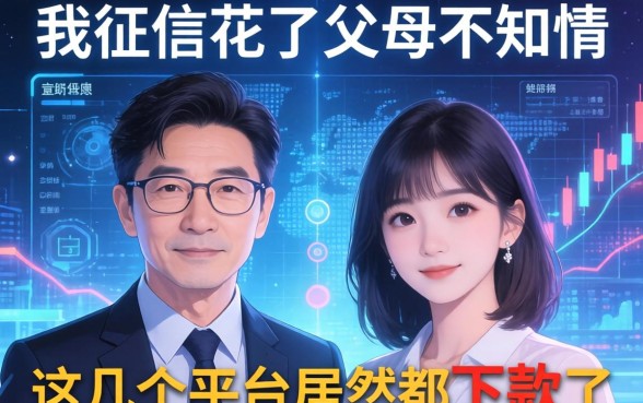 我征信花了父母不知情，这几个平台居然都下款了