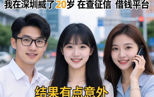 我在深圳试了三个20岁不查征信的借钱平台，结果有点意外