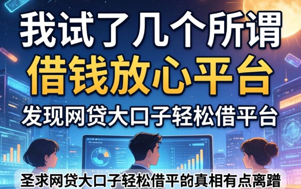 我试了几个所谓借钱放心平台，发现网贷大口子轻松借平台的真相有点离谱