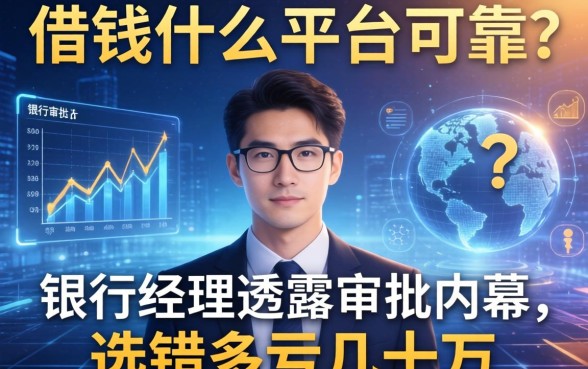 借钱什么平台可靠？银行经理透露审批内幕，选错多亏几十万