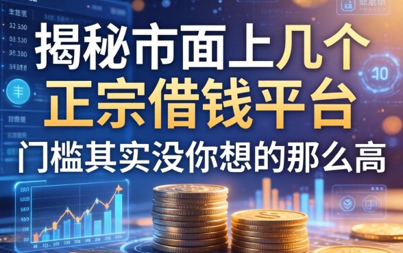揭秘市面上几个正宗借钱平台，门槛其实没你想的那么高