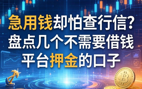 急用钱却怕查征信？盘点几个不需要借钱平台押金的口子
