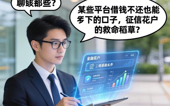 聊聊那些某些平台借钱不还也能下的口子，征信花户的救命稻草？
