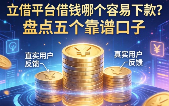 立借平台借钱哪个容易下款？盘点五个靠谱口子及真实用户反馈
