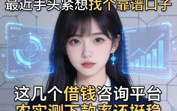最近手头紧想找个靠谱的口子，这几个借钱咨询平台农实测下款率还挺稳