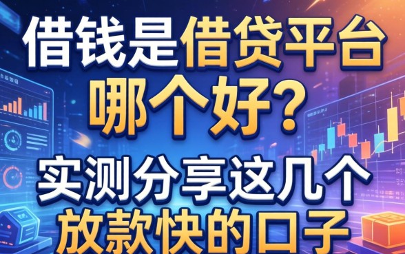借钱给借贷平台哪个好？实测分享这几个放款快的口子