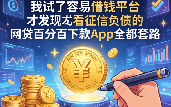我试了容易借钱平台，才发现不看征信负债的网贷百分百下款app全是套路