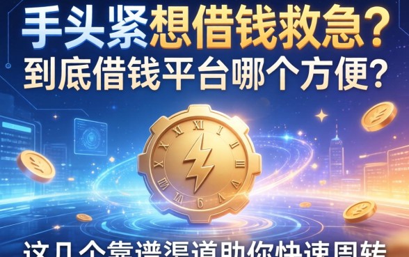 手头紧想借钱救急？到底借钱平台哪个方便？这几个靠谱渠道助你快速周转
