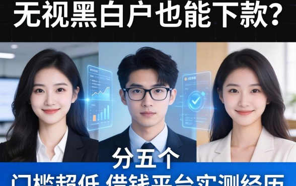 无视黑白户也能下款？分享五个门槛超低的借钱平台实测经历