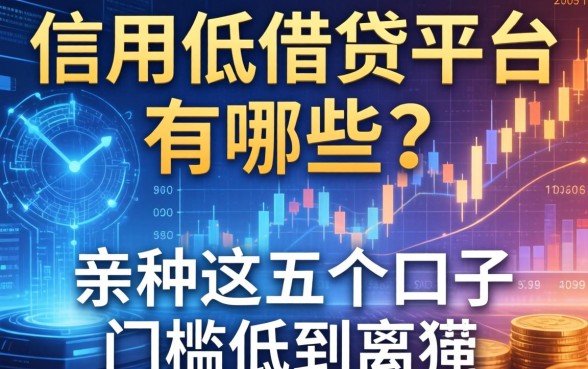 信用低借钱平台有哪些？亲测这五个口子门槛低到离谱