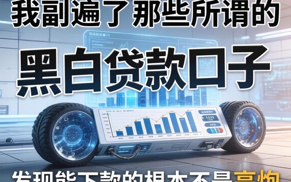 我翻遍了那些所谓的黑白贷款口子，发现能下款的根本不是高炮