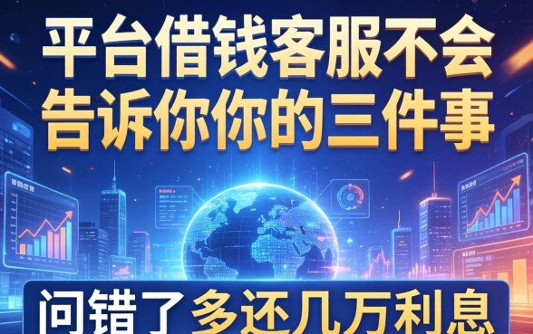 平台借钱客服不会告诉你的三件事，问错了多还几万利息
