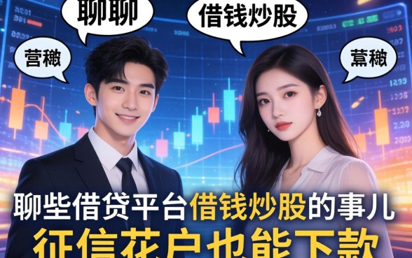 聊聊那些借贷平台借钱炒股的事儿，征信花户也能下款