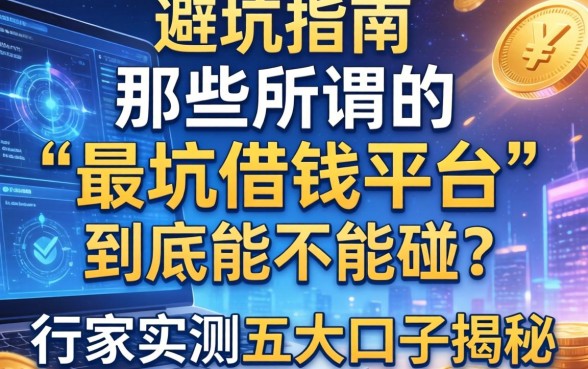 避坑指南：那些所谓的“最坑借钱平台”到底能不能碰？行家实测五大口子揭秘