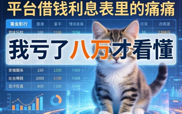 平台借钱利息表里的猫腻，我亏了八万才看懂