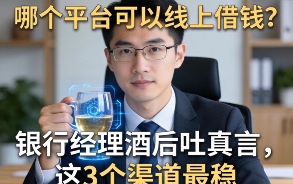 哪个平台可以线上借钱？银行经理酒后吐真言，这3个渠道最稳
