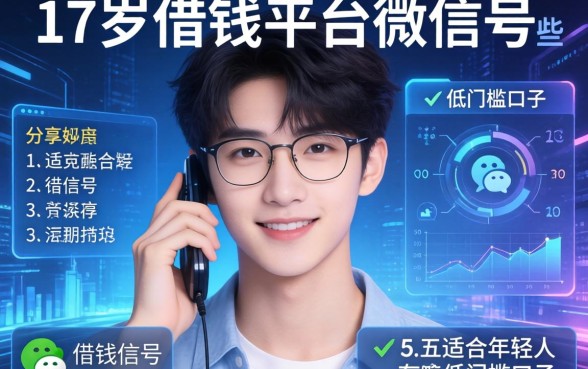 17岁借钱平台微信号有哪些？分享五个适合年轻人的低门槛口子