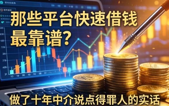 那些平台快速借钱最靠谱？做了十年中介说点得罪人的实话