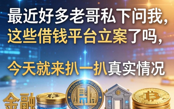 最近好多老哥私下问我这些借钱平台立案了吗，今天就来扒一扒真实情况