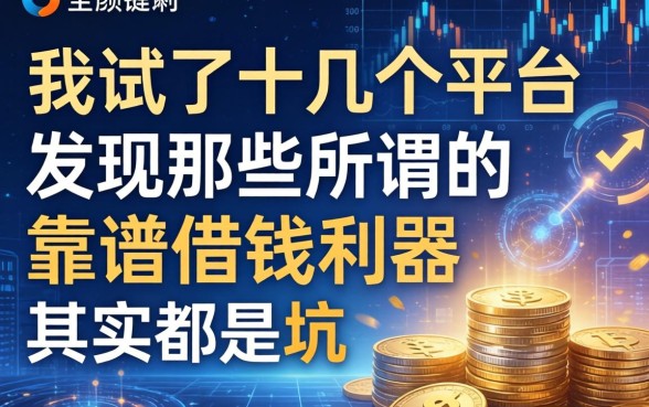 我试了十几个平台，发现那些所谓的靠谱借钱利器其实都是坑