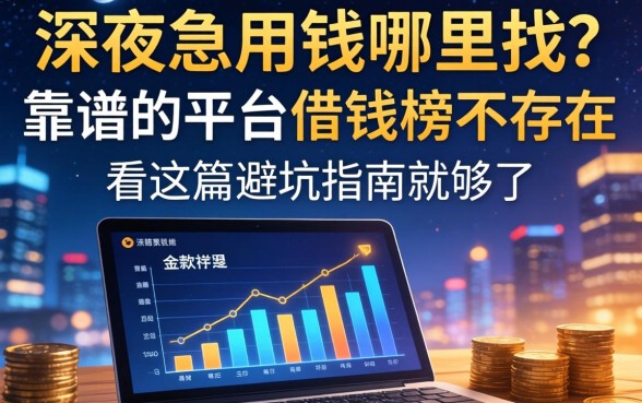 深夜急用钱哪里找？靠谱的平台借钱榜是否存在？看这篇避坑指南就够了