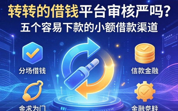 转转的借钱平台审核严吗？分享五个容易下款的小额借款渠道