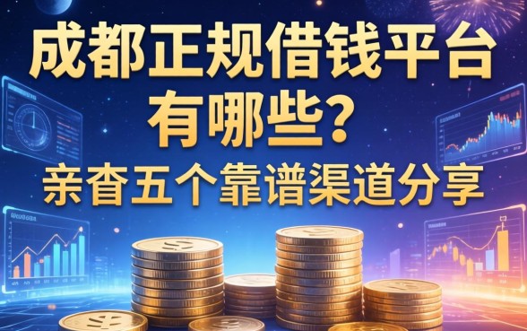 成都正规借钱平台有哪些？亲测五个靠谱渠道分享