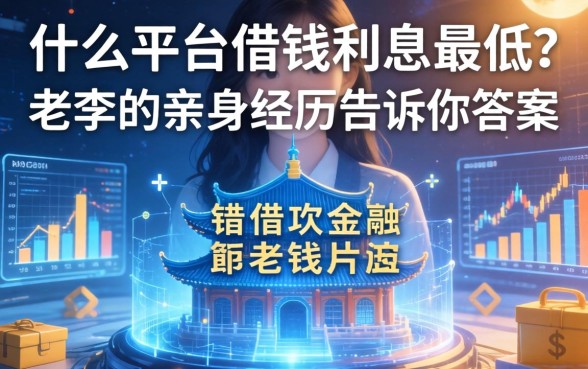 什么平台借钱利息最低？老李的亲身经历告诉你答案