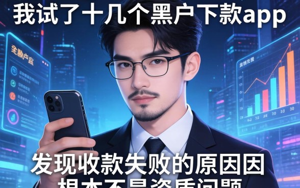 我试了十几个黑户下款app，发现收款失败的原因根本不是资质问题