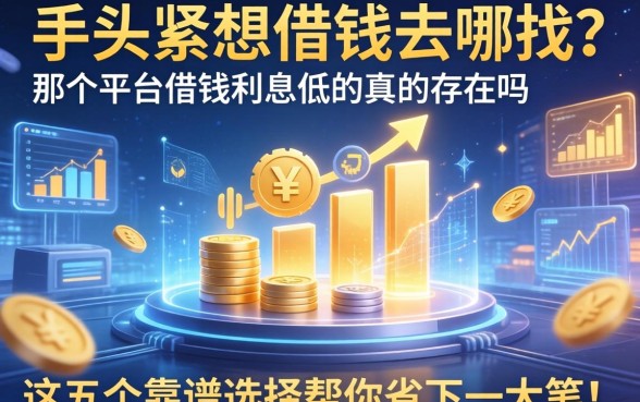 手头紧想借钱去哪找？那个平台借钱利息低的真的存在吗？这五个靠谱选择帮你省下一大笔！