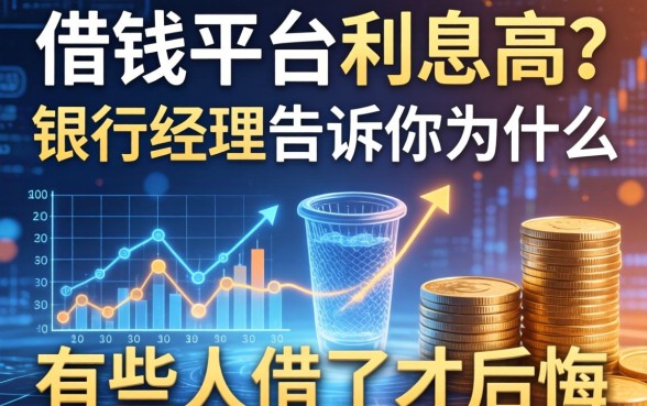 借钱平台利息高？银行经理告诉你为什么有些人借了才后悔