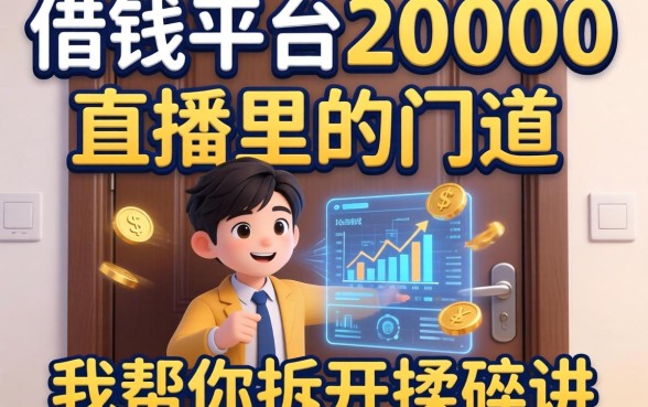 借钱平台20000直播里的门道，我帮你拆开揉碎讲