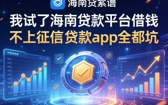 我试了海南贷款平台借钱，发现不上征信的贷款app全是坑