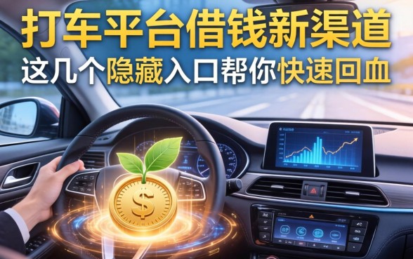 打车平台借钱新渠道，这几个隐藏入口帮你快速回血