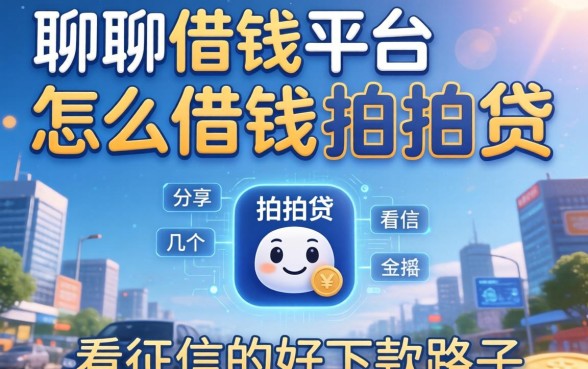 聊聊借钱平台怎么借钱拍拍贷，分享几个不看征信的好下款路子