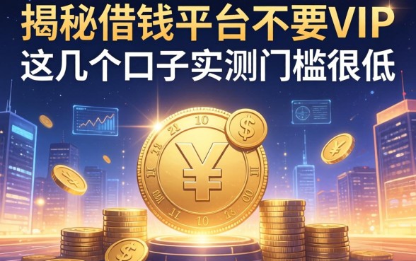 揭秘借钱平台不要vip，这几个口子实测门槛很低