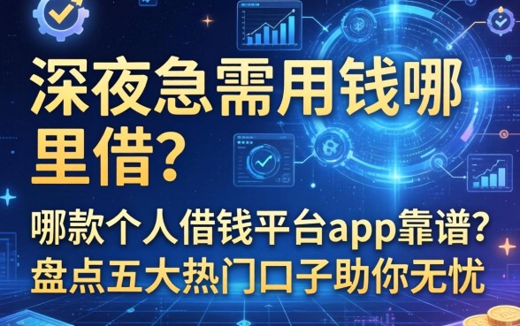 深夜急需用钱哪里借？哪款个人借钱平台app靠谱？盘点五大热门口子助你无忧