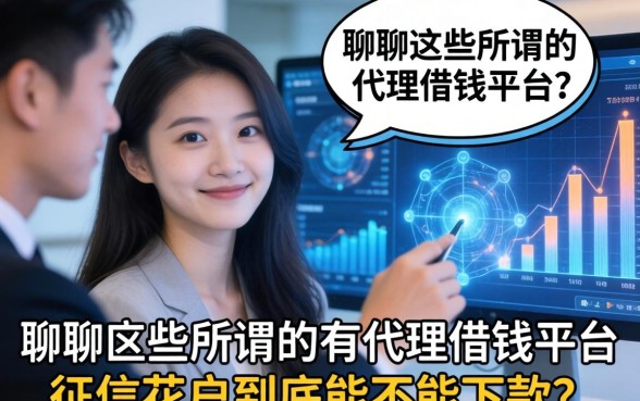 聊聊那些所谓的有代理借钱平台，征信花户到底能不能下款？