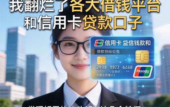 我翻烂了各大借钱平台和信用卡贷款口子，发现好用的软件都有这几个特征