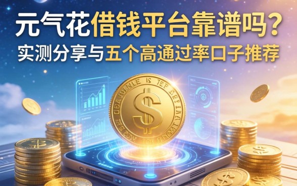 元气花借钱平台靠谱吗？实测分享与五个高通过率口子推荐