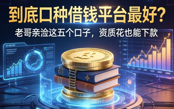 到底哪种借钱平台最好？老哥亲测这五个口子，资质花也能下款