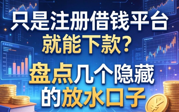 只是注册借钱平台就能下款？盘点几个隐藏的放水口子