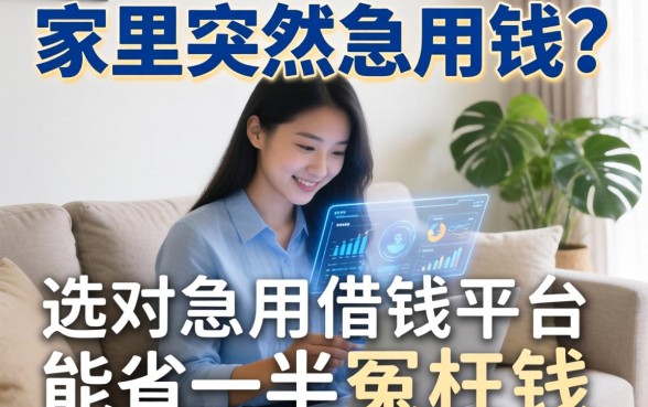 家里突然急用钱？选对急用借钱平台能省一半冤枉钱