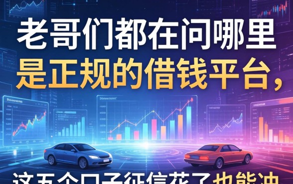 老哥们都在问哪里是正规的借钱平台，这五个口子征信花了也能冲