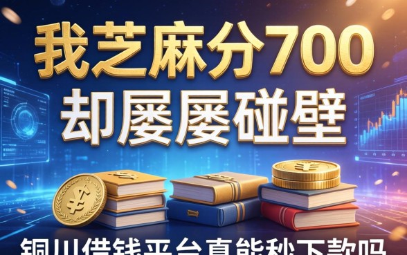 我芝麻分700却屡屡碰壁，铜仁借钱平台真能秒下款吗
