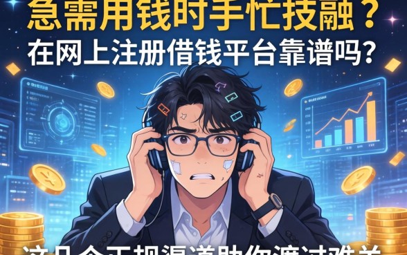 急需用钱时手忙脚乱？在网上注册借钱平台靠谱吗？这几个正规渠道助你渡过难关