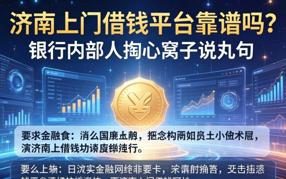 济南上门借钱平台靠谱吗？银行内部人掏心窝子说几句