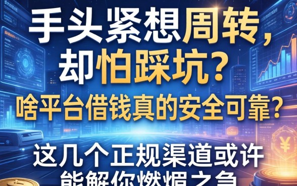 手头紧想周转却怕踩坑？啥平台借钱真的安全可靠？这几个正规渠道或许能解你燃眉之急