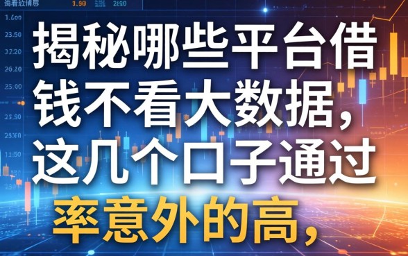 揭秘哪些平台借钱不看大数据，这几个口子通过率意外的高